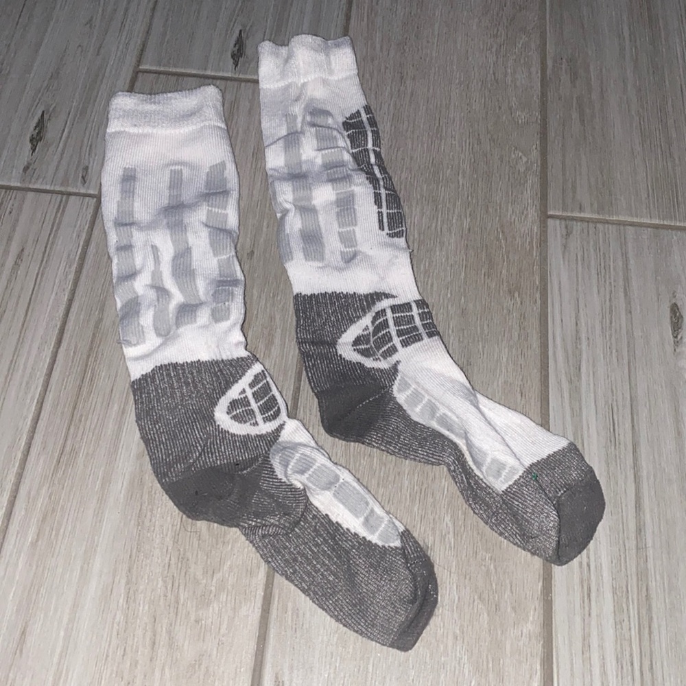 White and Gray Ski Socks